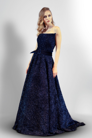 Asymetric Flocking Gown