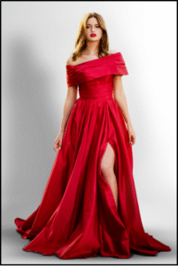 Asymmetric Princess Gown With Slit