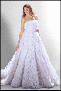 beautiful white bridal gown